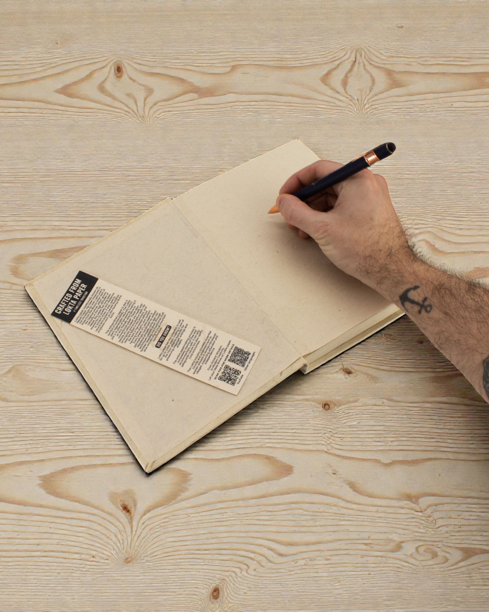 Large Lokta Notebook Inspirations – Breath (45 sheets, 21 x 15 cm)