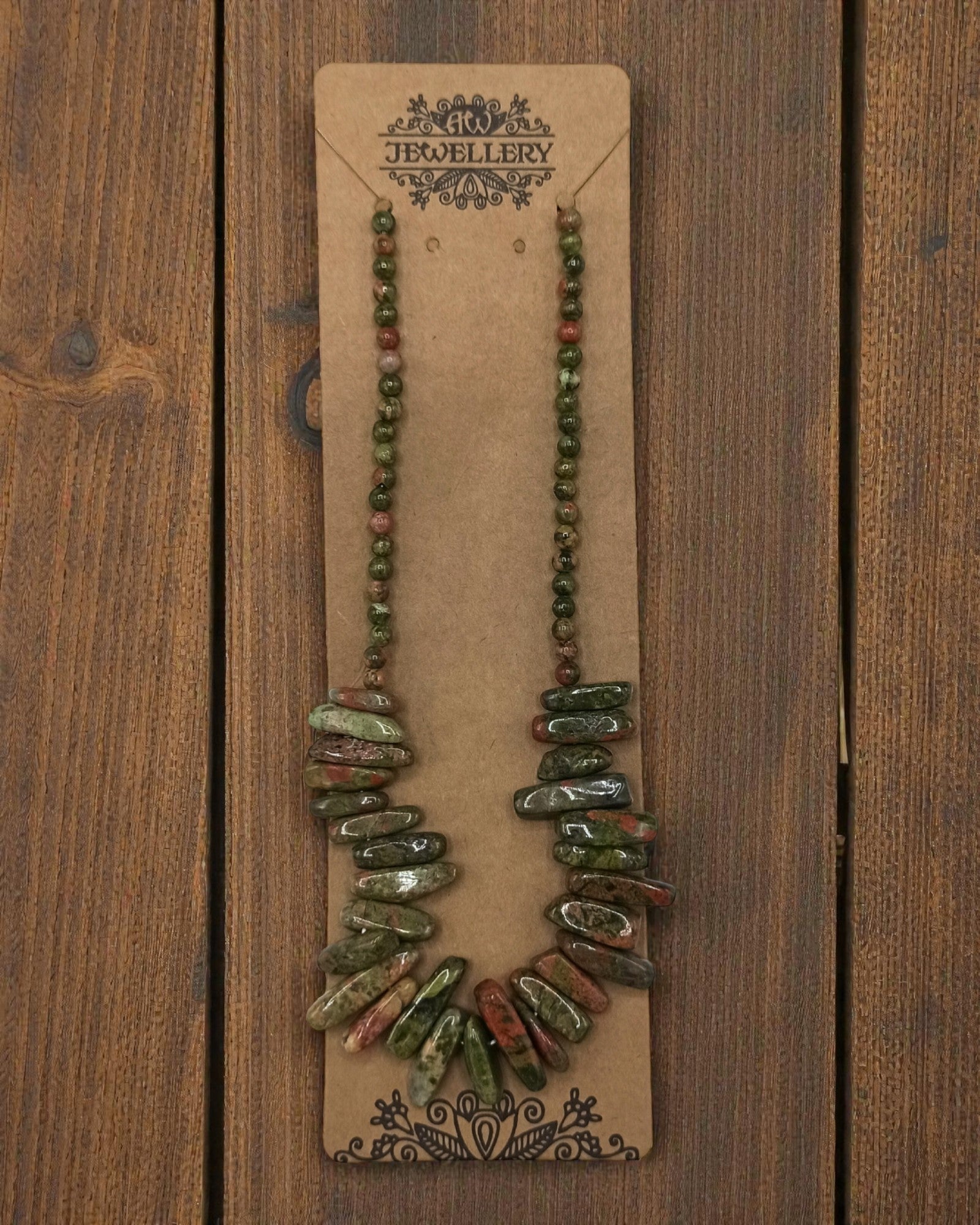 Longstone Gem Necklace - Moss Agate
