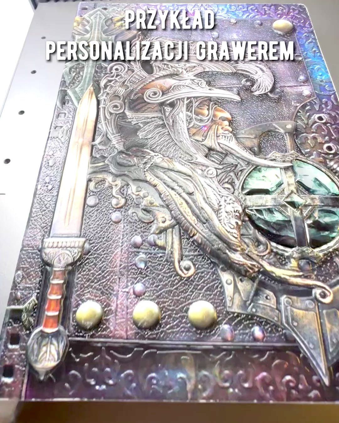 Chronicle of a Warrior Notebook with Knight Theme, notebook with customizable engraving as a gift