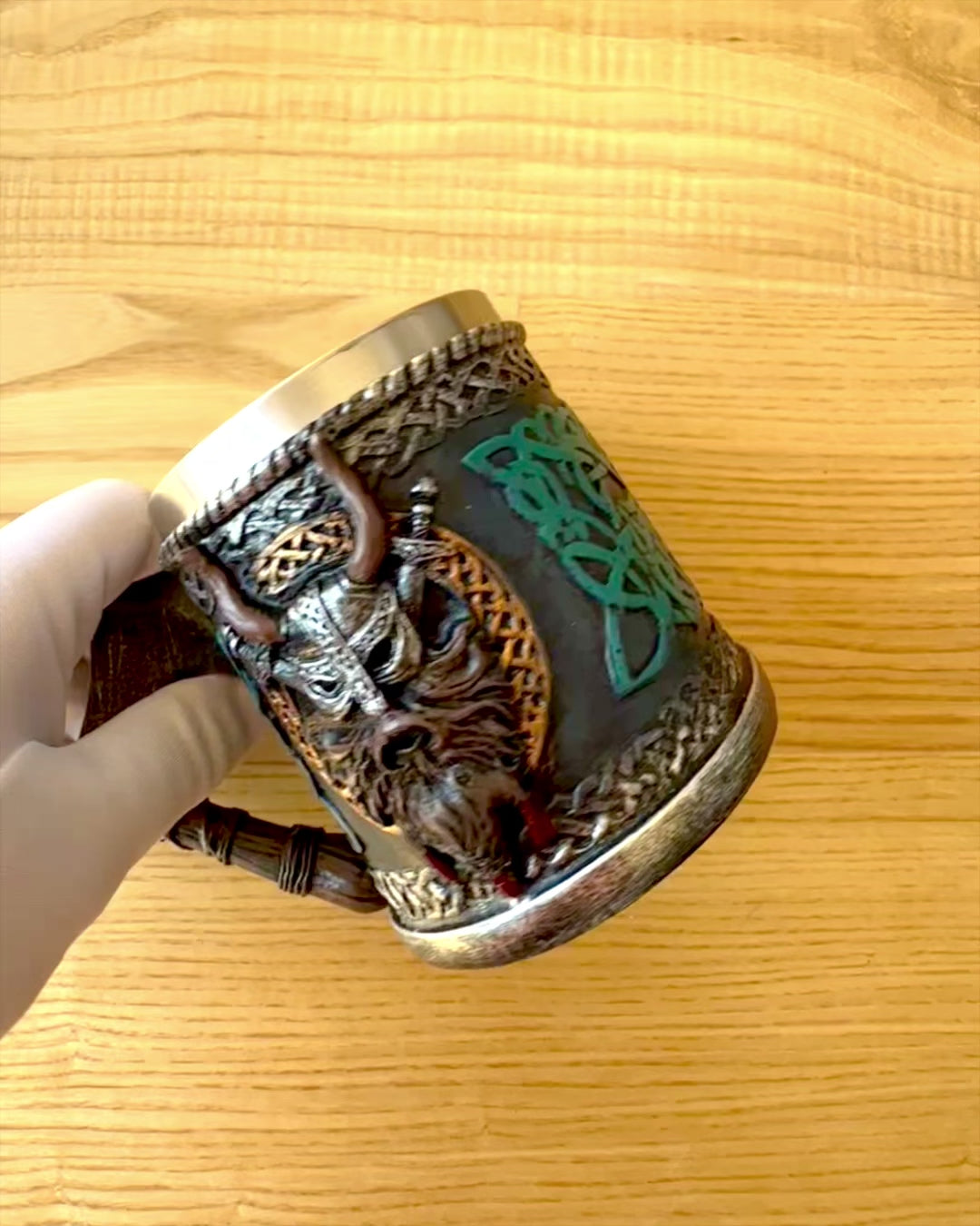 Кубок вікінга Ragnar's Horn - з опцією гравіювання на подарунок, 250 мл