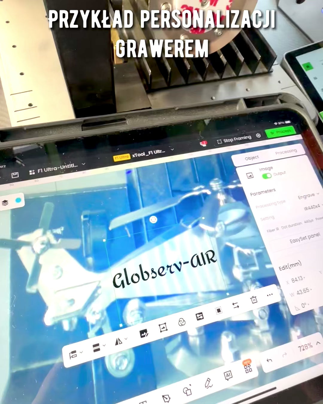 Металева Модель Гелікоптера „SkyRider” – Регульована Підставка Настільна з персоналізацією гравіюванням на подарунок