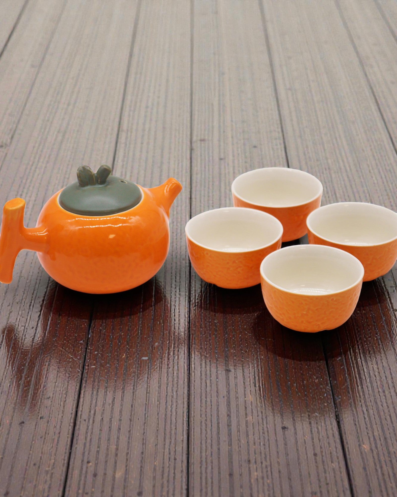 Juicy Orange – Tea Set with 4 Cups