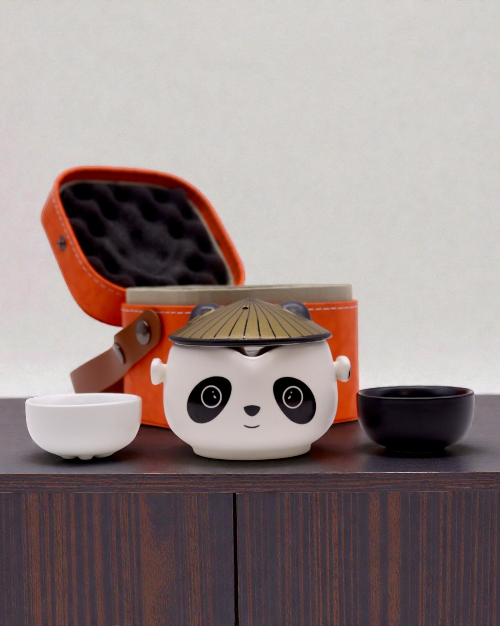 Panda – Travel Tea Set with Lid and 2 Cups