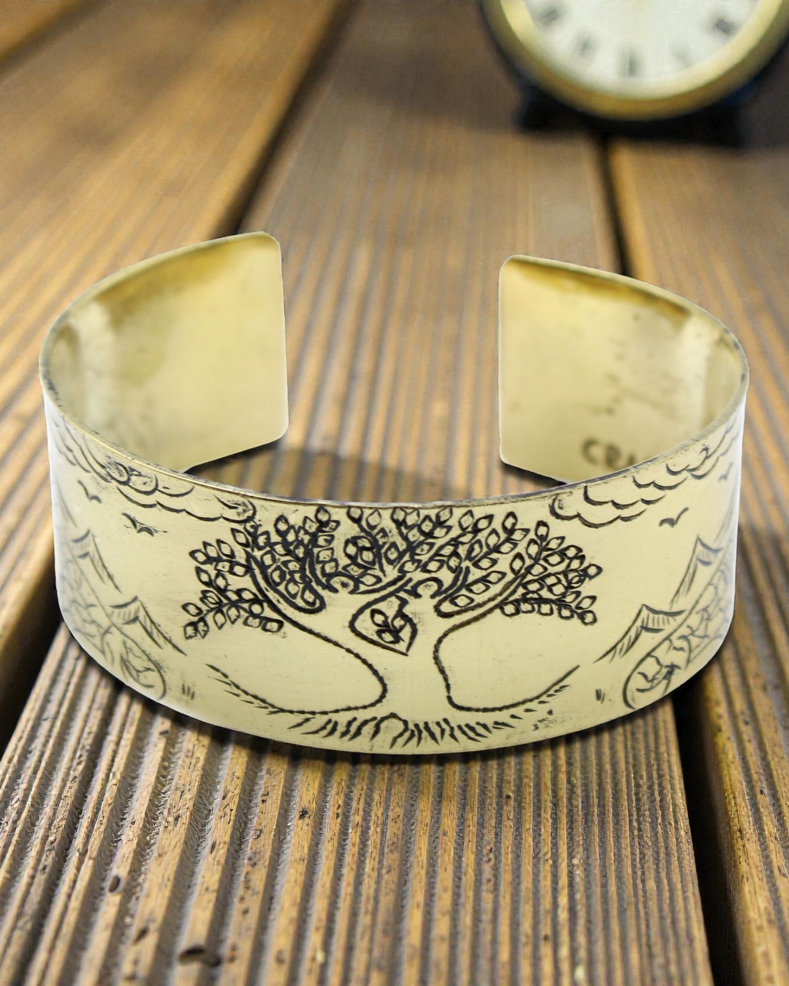 Tibetan Brass Bracelet Tree of Life – Himalayan Harmony