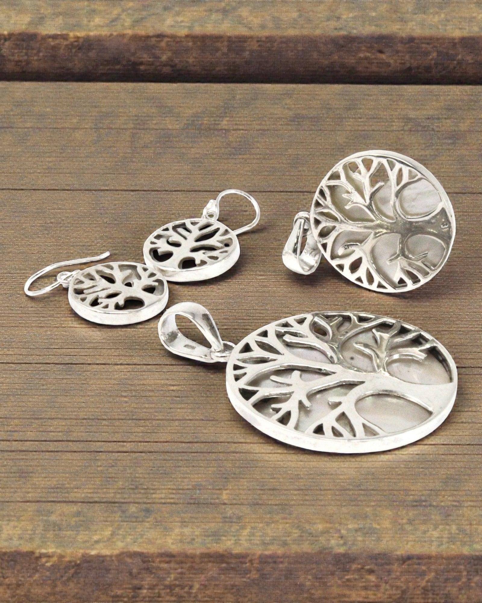 Срібний кулон Дерево життя 30 мм – Mother of Pearl Pure Light