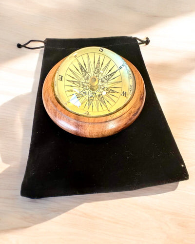 Wooden Sailing Compass with Engraving Option – Handcrafted, Craftsmanship