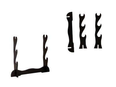 Set of 3 Samurai Swords on a Stand, Customizable with Engraving