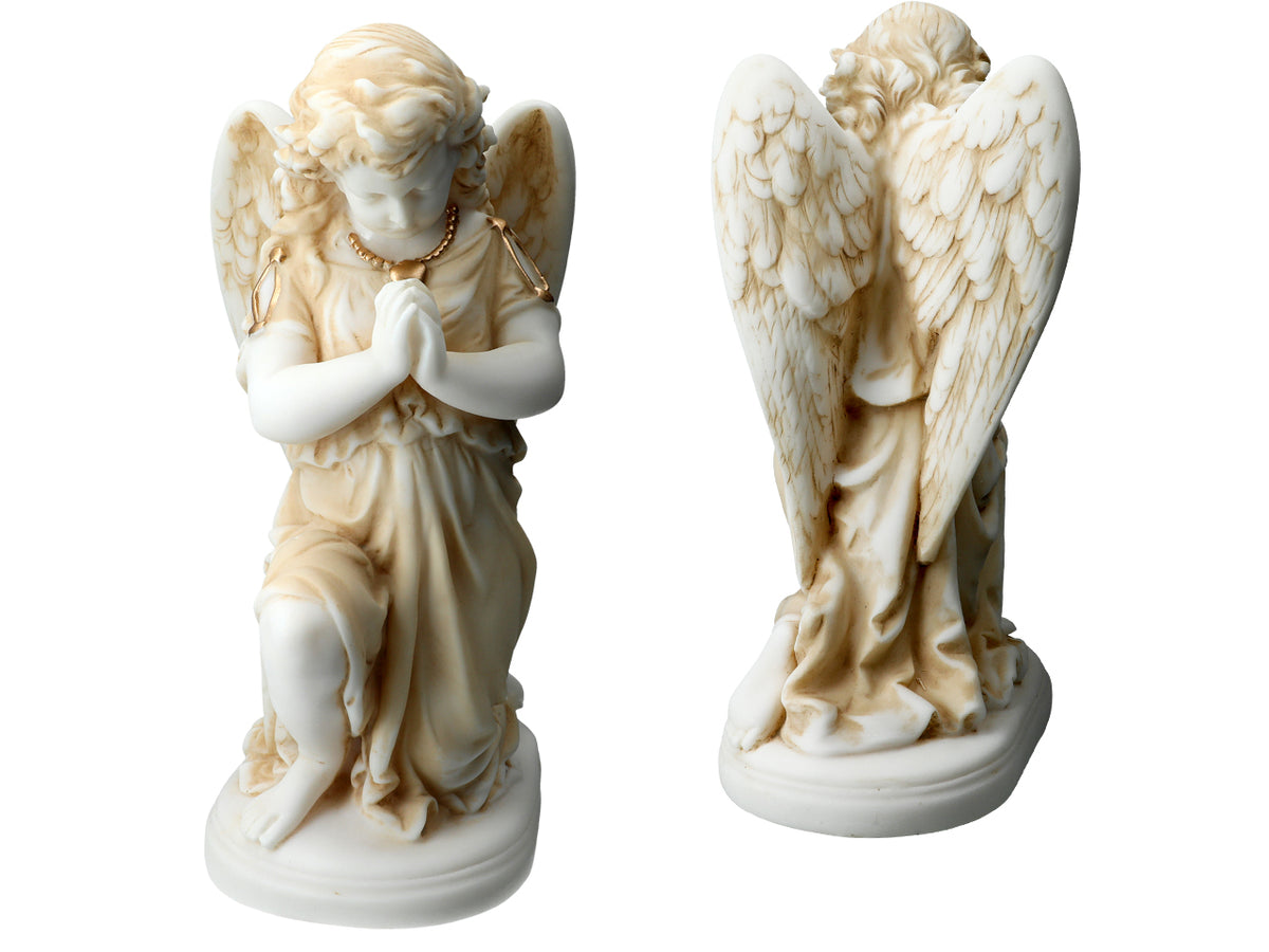 Alabastrový modlící se anděl - figurka z alabastru 25cm s možností personalizace gravírováním
