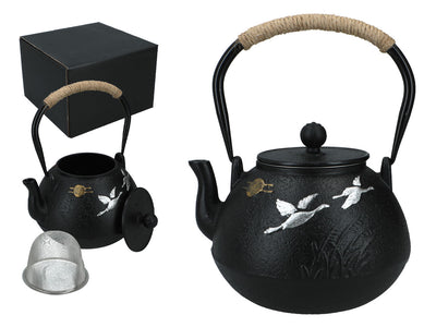 Cast iron teapot with an enamelled insert, 1200ml, with infuser
