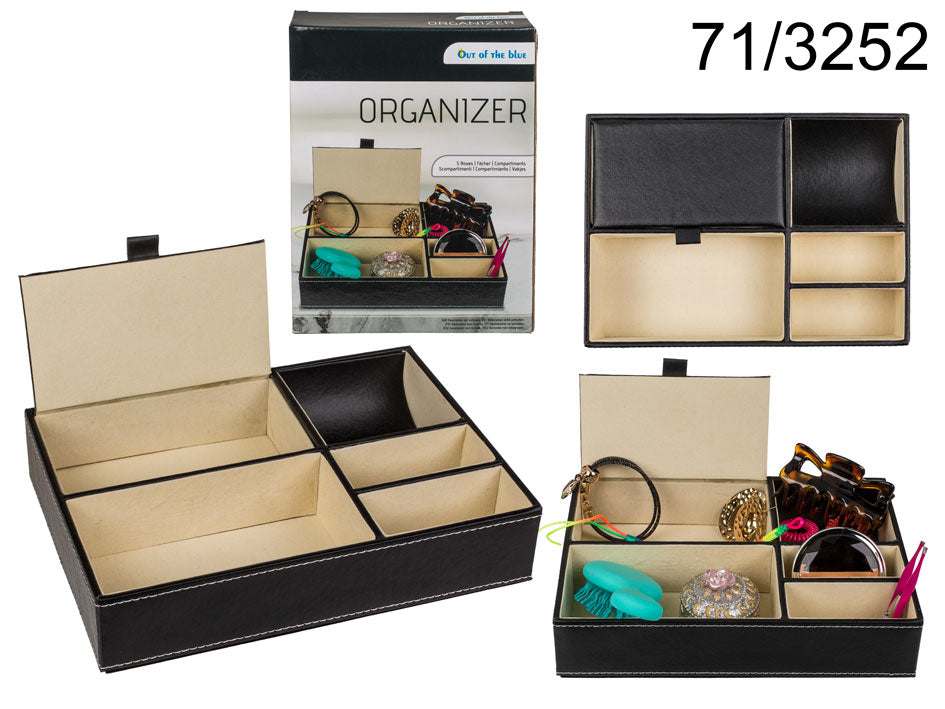 Juvelierizstrādājumu organizators no ekoādas, iespēja personalizēt ar gravējumu, 25 x 18 x 5 cm
