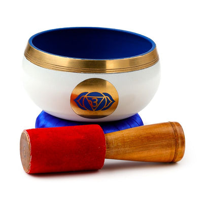 Zpívající mísa, modrá miska, možnost personalizace gravírováním, průměr 10 cm, výška 5 cm
