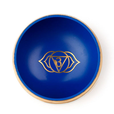 Zpívající mísa, modrá miska, možnost personalizace gravírováním, průměr 10 cm, výška 5 cm