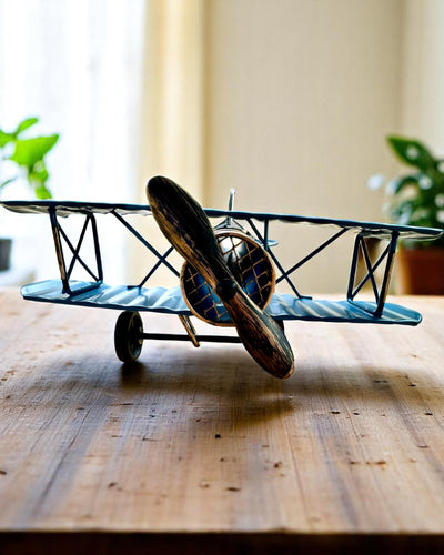 Metal model of the Blue Baron airplane – retro, as a gift, with engraving option