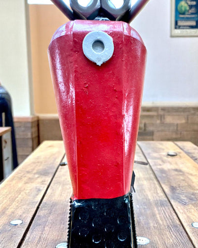 Metal Wine Rack 40 cm long, in the shape of a motorcycle with engraving option for a gift