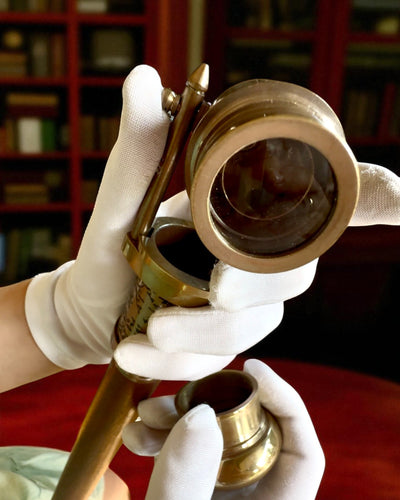 Navigator's Cane 2.0 with a compass and hidden telescope, customizable with engraving for a gift