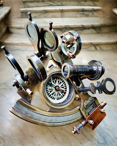 Sextant Premium with Antique Compass - personalization with engraving available