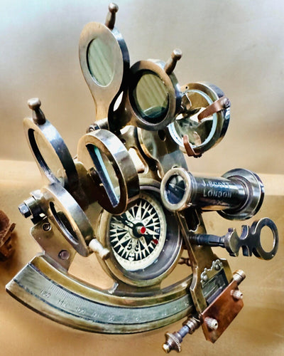 Sextant Premium with Antique Compass - personalization with engraving available