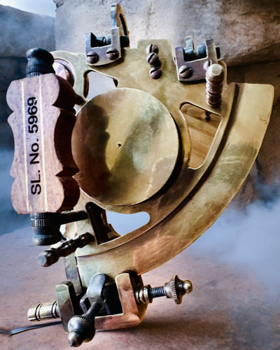 Sextant Premium with Antique Compass - personalization with engraving available