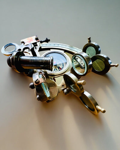 Sextant Premium with Antique Compass - personalization with engraving available
