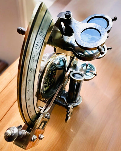 Sextant Premium with Antique Compass - personalization with engraving available