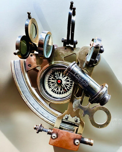 Sextant Premium with Antique Compass - personalization with engraving available