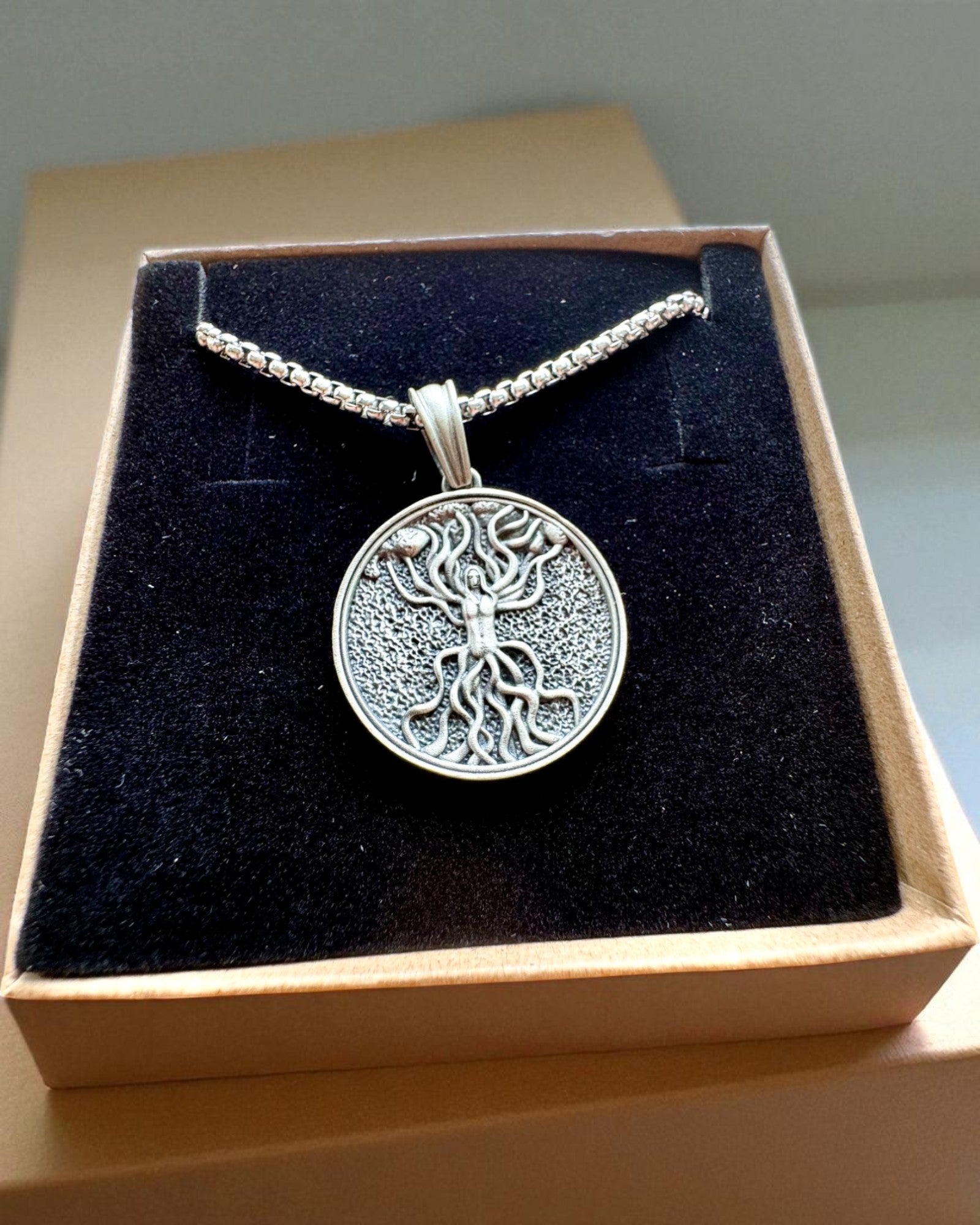 Amuleto Árbol de la Vida con Posibilidad de Grabado - collar "Vitalidad de la Naturaleza", personalización