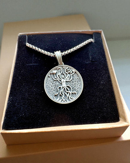 Amuleto Árbol de la Vida con Posibilidad de Grabado - collar "Vitalidad de la Naturaleza", personalización