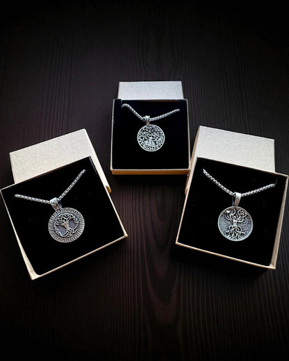Amuleto Árbol de la Vida con Posibilidad de Grabado - collar "Vitalidad de la Naturaleza", personalización