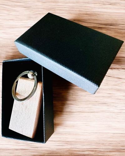Wooden Keychain with Custom Engraving – Perfect for a Gift