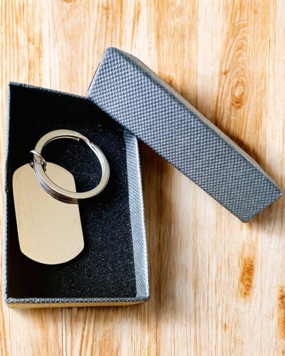 Military ID Tag "Dog Tag" in Stainless Steel – Personalized Engraving