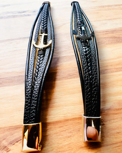 Brățară bărbătească Ancoră a Eleganței cu opțiune de gravare pentru cadou