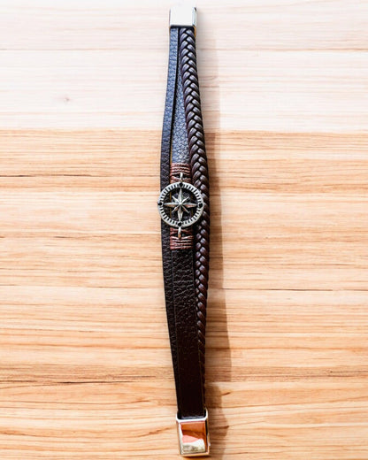 Pulsera "Compass Adventure" - posibilidad de personalización con grabado para regalo, 2 variantes de color a elegir
