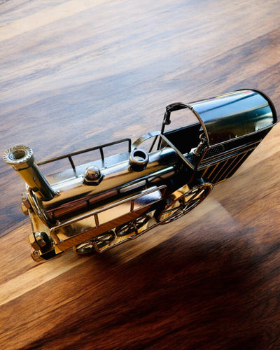 Iron Locomotive "Retro Express" – decoration, model, handmade with engraving option for a gift