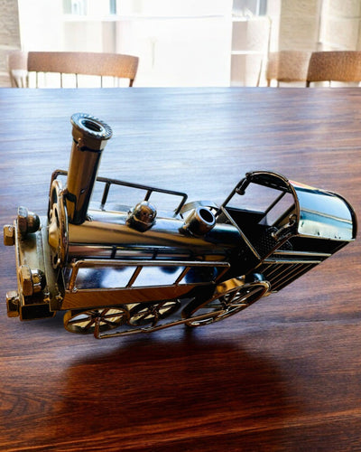 Iron Locomotive "Retro Express" – decoration, model, handmade with engraving option for a gift