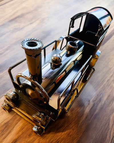 Iron Locomotive "Retro Express" – decoration, model, handmade with engraving option for a gift