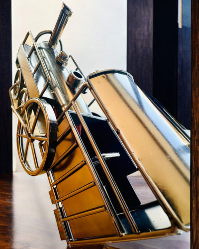 Iron Locomotive "Retro Express" – decoration, model, handmade with engraving option for a gift