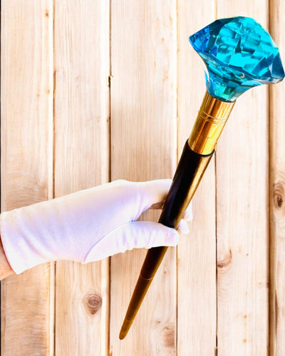 Lazda vaikščiojimui „Mėlynasis Deimantas“ - Medinė Rankų darbo, galimybė graviruoti