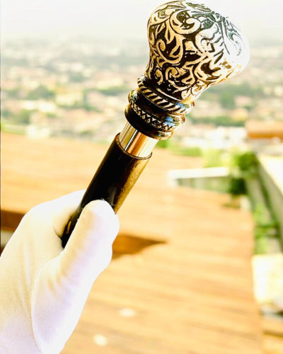 "Majesty Cane" Walking Stick Wooden Handcrafted, engraving option available, 2 variants to choose from