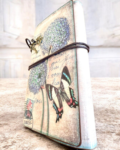 Vintage Memoire Notebook with personalized engraving - 3 designs to choose from, gift notebook