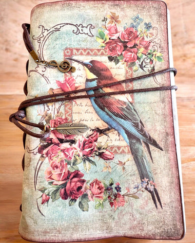 Vintage Memoire Notebook with personalized engraving - 3 designs to choose from, gift notebook