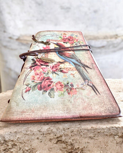 Vintage Memoire Notebook with personalized engraving - 3 designs to choose from, gift notebook