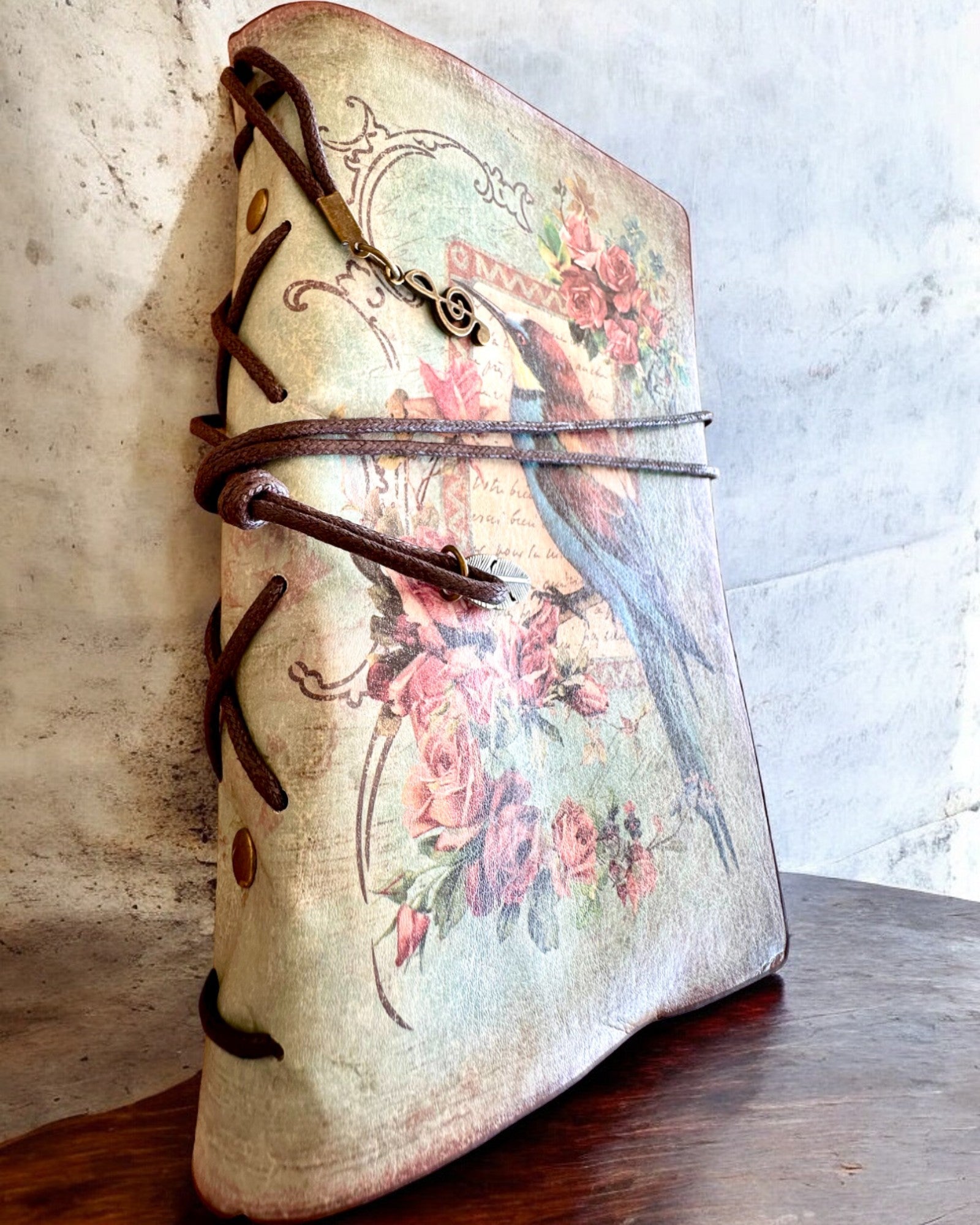 Vintage Memoire Notebook with personalized engraving - 3 designs to choose from, gift notebook
