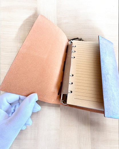 Vintage Memoire Notebook with personalized engraving - 3 designs to choose from, gift notebook