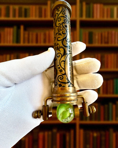 Kaleidoscope Vintage "Emerald Dreams", 15 cm – handcrafted, customizable with engraving for a gift