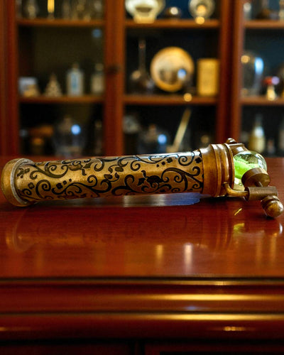 Kaleidoscope Vintage "Emerald Dreams", 15 cm – handcrafted, customizable with engraving for a gift