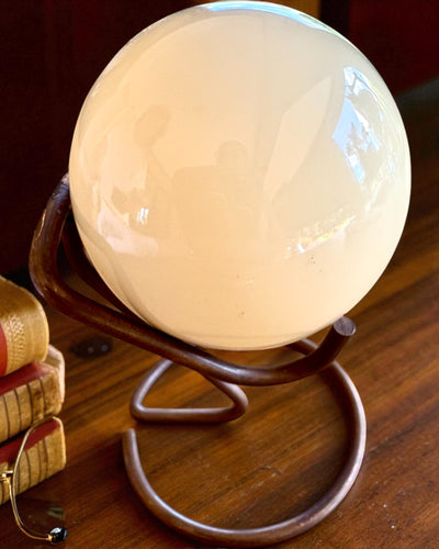 Billiard ball on a brass stand, possibility of personalization with engraving as a gift