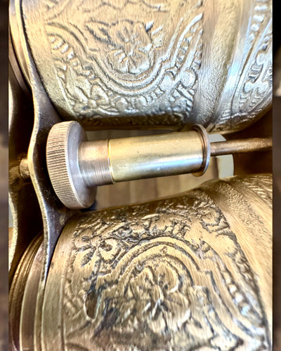 Binoculars with leather case Victorian's Eye, 11 cm Brass, Hand-decorated, personalization with engraving for a gift