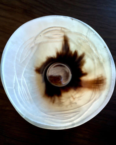 Valknut Handcrafted small buffalo horn cup with Nordic symbols, customizable as a gift with engraving