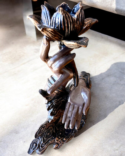 Mystical Hand, Incense Burner, Incense Holder with Flow, personalization with engraving available for gift