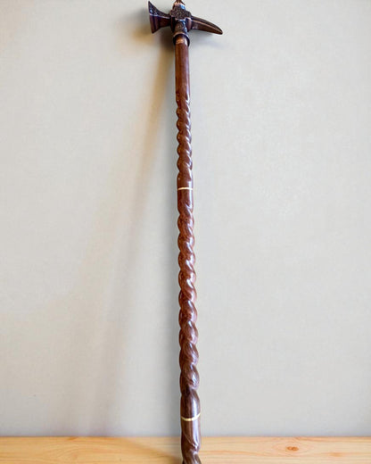 Bastón de paseo - WIKING con cabeza en forma de martillo de guerra, posibilidad de personalización con grabado para regalo